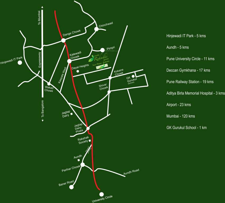 Images for Location Plan of GK Royale Rahadki Greens New Phase 1 AND 2 BHK Energy Homes