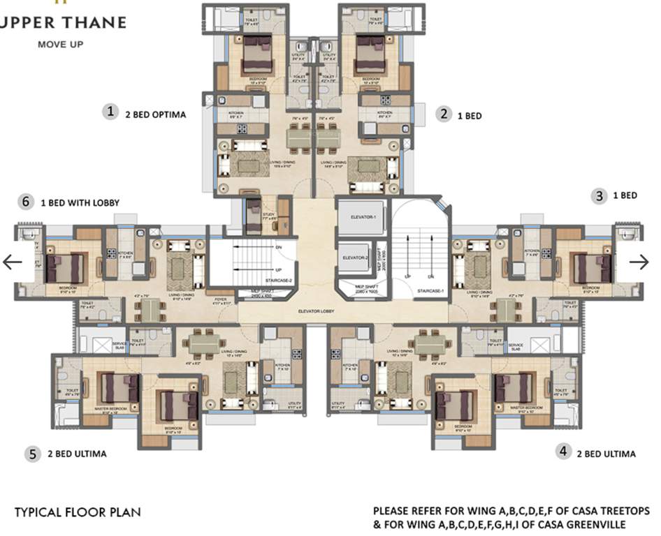 Images for Cluster Plan of Lodha Upper Thane Treetops A To F C1 C2