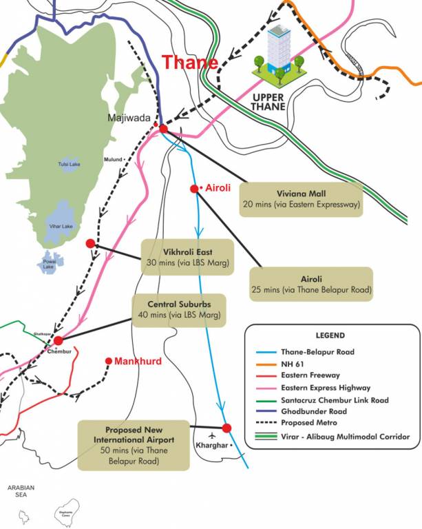 Images for Location Plan of Lodha Upper Thane Greenville A To I E1