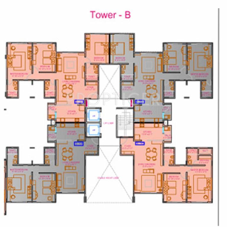 ganga socrates Tower A Cluster Plan