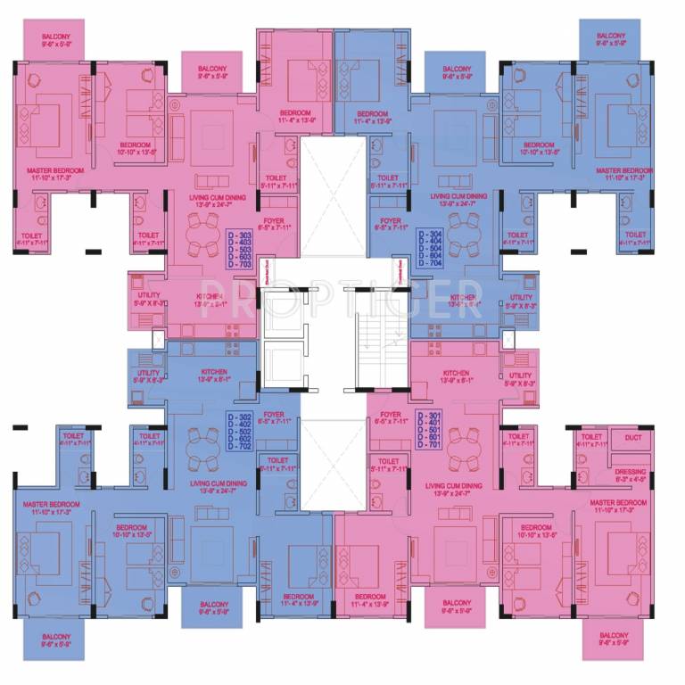 ganga socrates Tower F Cluster Plan