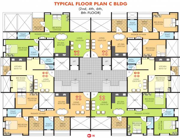  chintamani-gladiola-paradise C Wing Cluster Plan