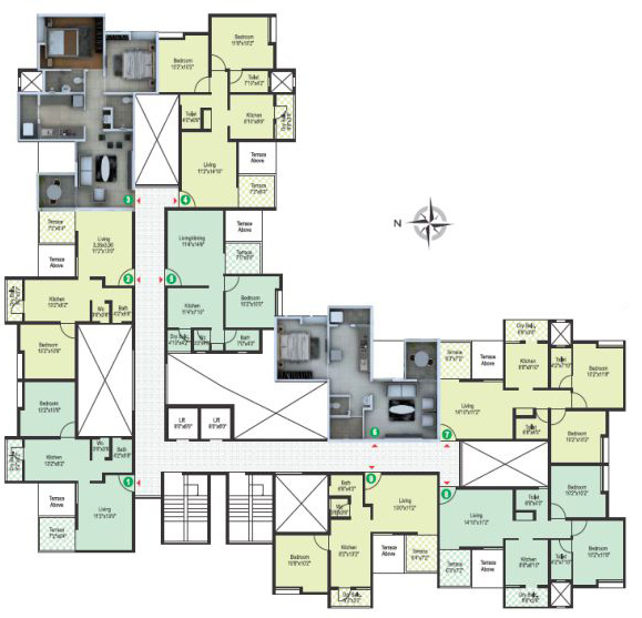  f5 green county Building A1 Cluster Plan