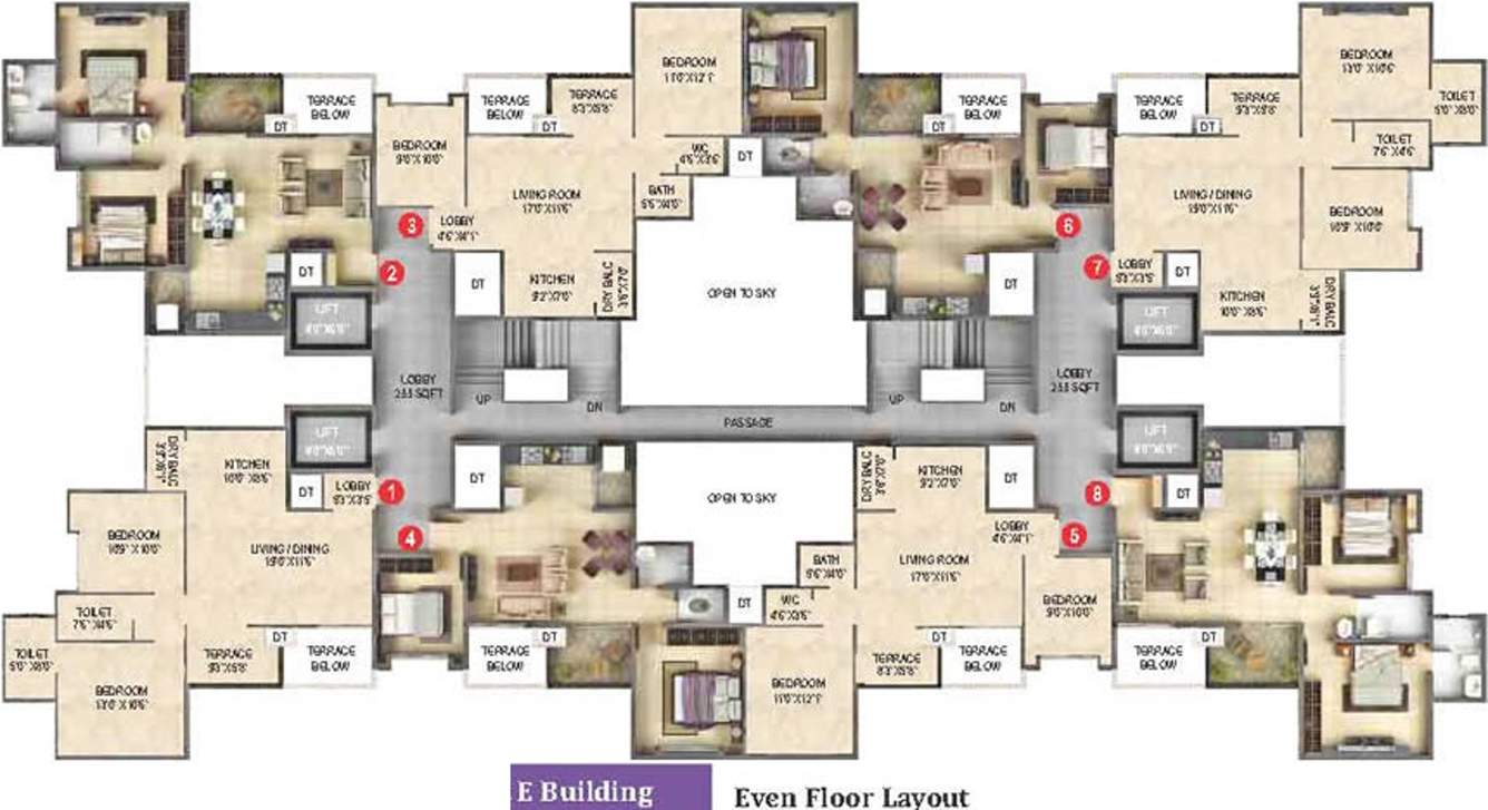 Images for Cluster Plan of Anshul Kanvas A And E Building