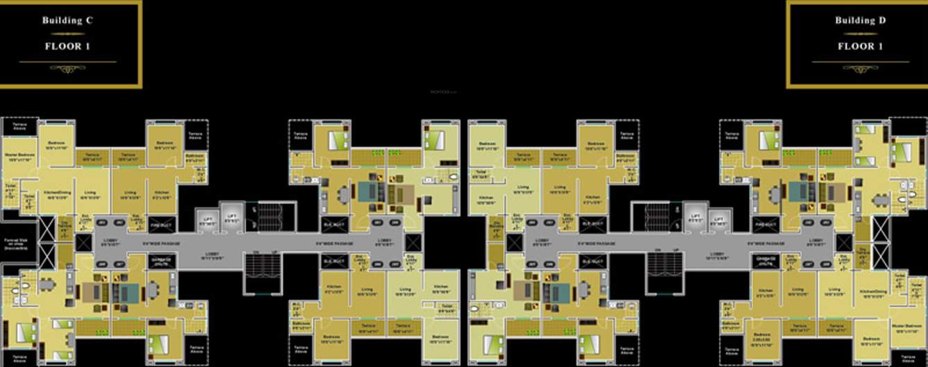 Images for Cluster Plan of Anshul Kosmas C And D Building