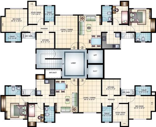 Images for Cluster Plan of Damji Shamji Mahavir Estella Wing A And B