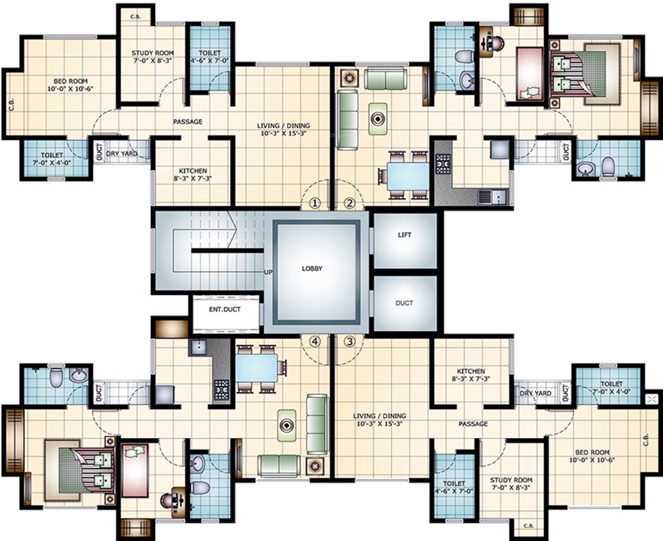 Images for Cluster Plan of Damji Shamji Mahavir Estella Wing A And B