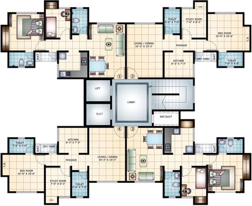 Images for Cluster Plan of Damji Shamji Mahavir Estella Wing A And B