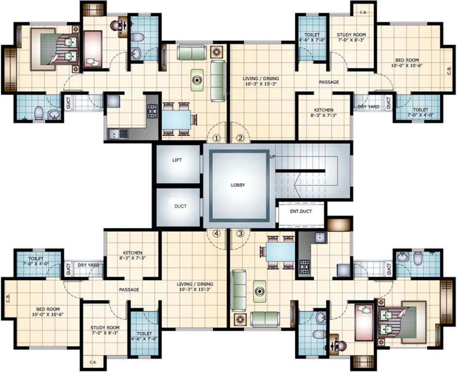 Images for Cluster Plan of Damji Shamji Mahavir Estella Wing A And B