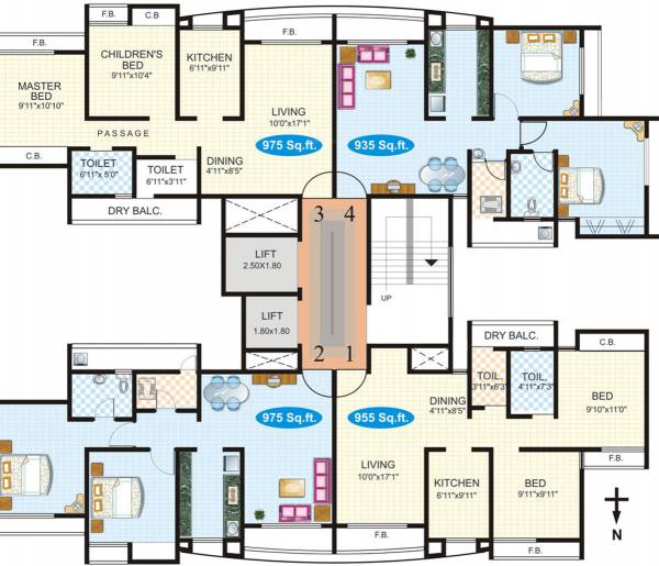 Images for Cluster Plan of SD Prity Park B And C Bldg Phase 2