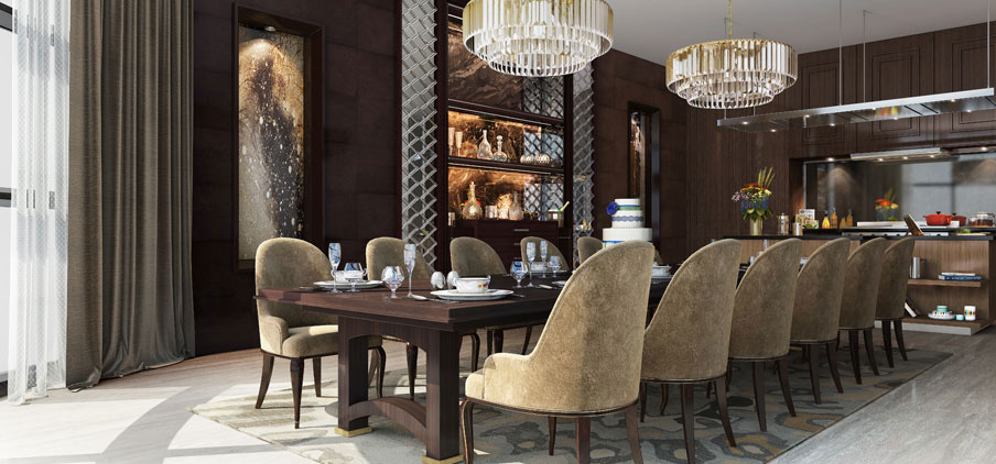 raj tattva wing a b and e Dining Area