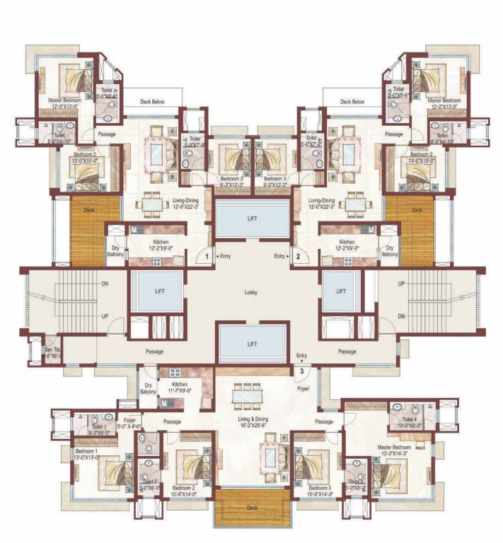  royale tower a Tower A Cluster Plan