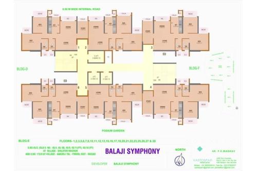  balaji-symphony-phase-2 Wing F Cluster Plan from 1st to 28th Floor