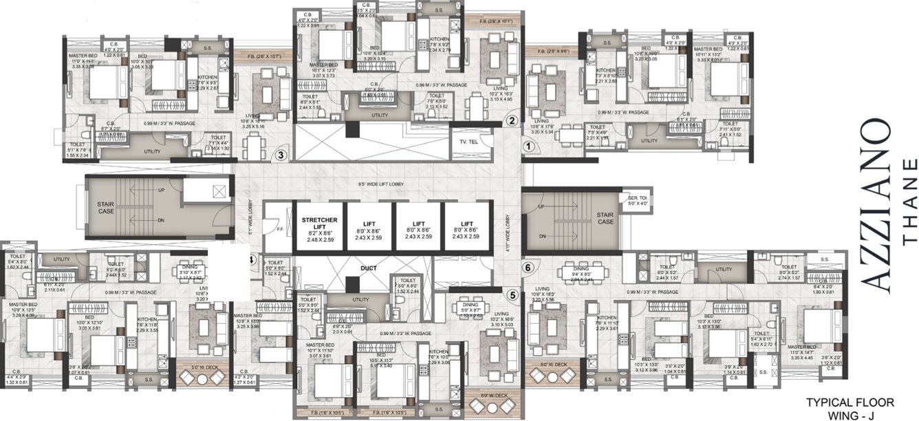  azziano wing j Rustomjee Azziano Wing J Cluster Plan