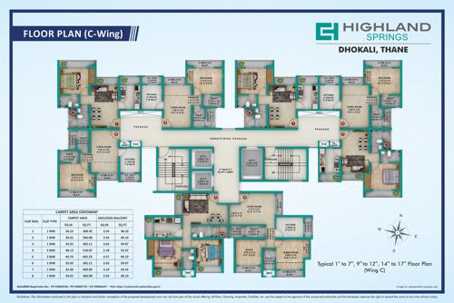  highland-springs-b4-c-wing Highland Springs - C Wing Cluster Plan from 1st-7th, 9th-12th, 14th-17th Floor