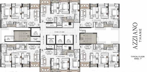  azziano-wing-f Rustomjee Azziano Wing F Cluster Plan