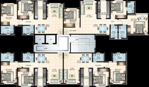 Images for Cluster Plan of Damji Shamji Tivon Park Wing E And F