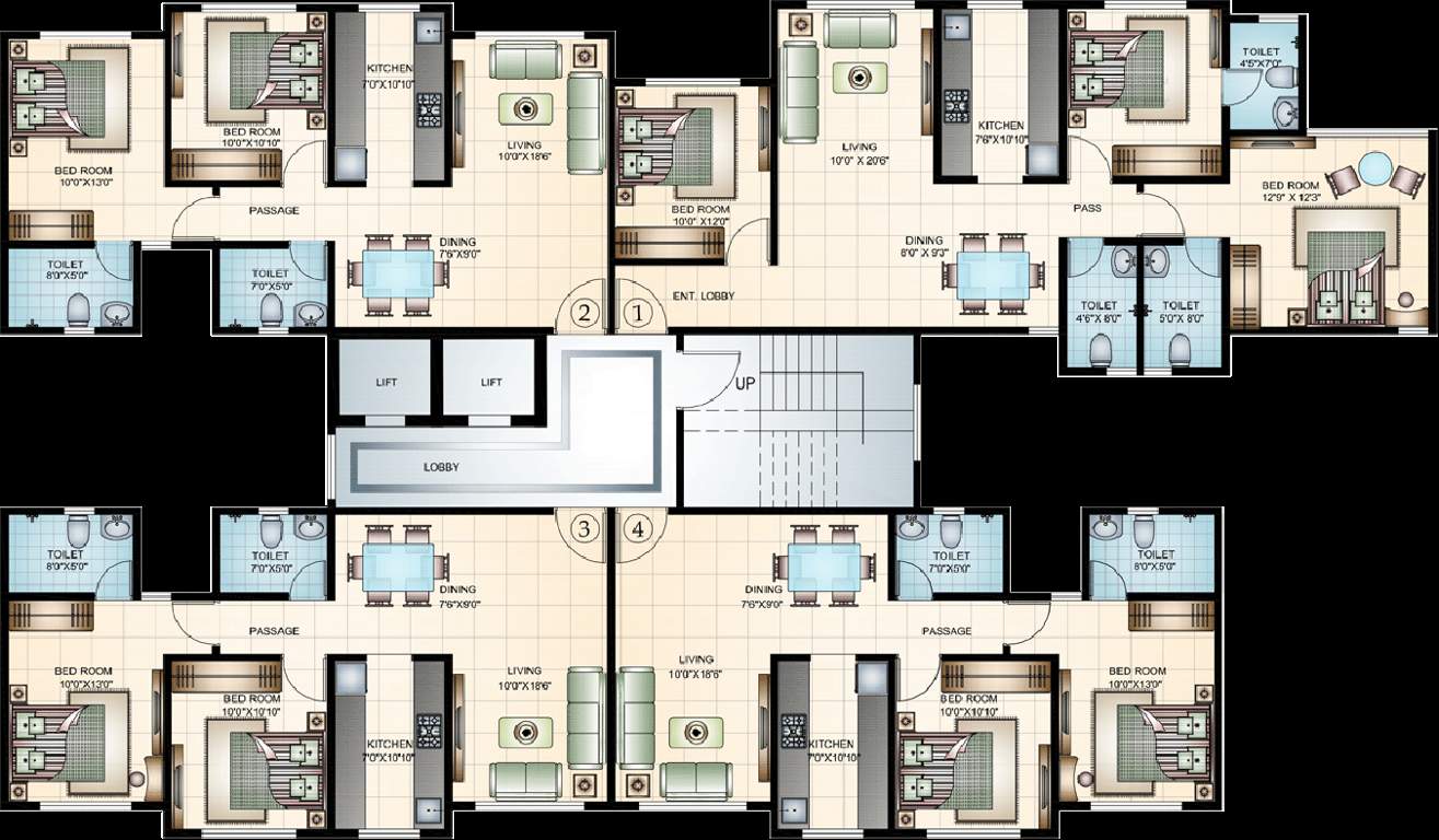 Images for Cluster Plan of Damji Shamji Tivon Park Wing E And F
