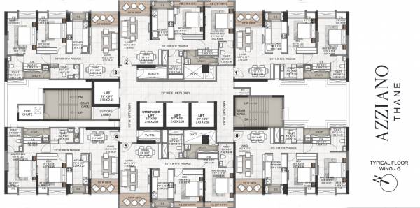  azziano-wing-g Rustomjee Azziano Wing G Cluster Plan