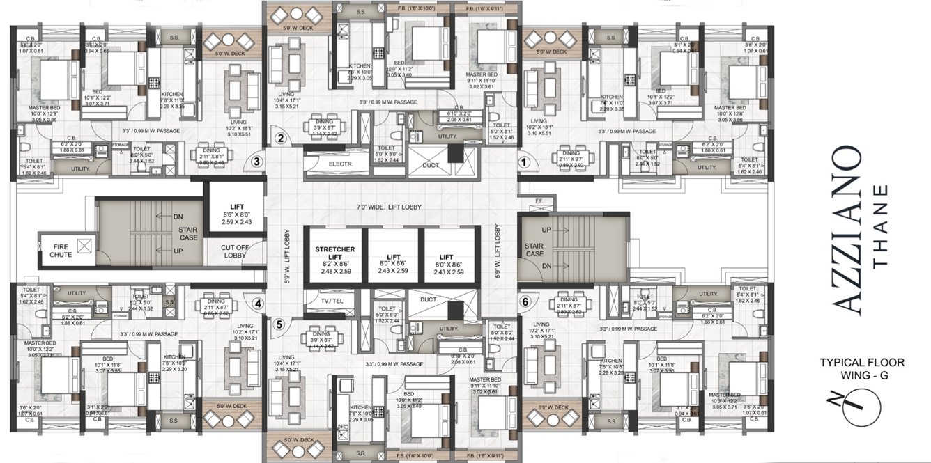  azziano wing g Rustomjee Azziano Wing G Cluster Plan