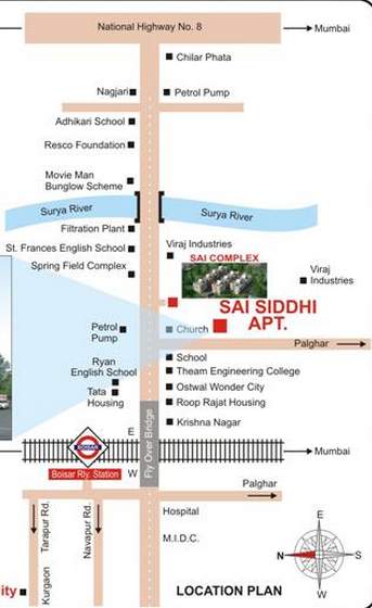  sai siddhi apartment Location Plan