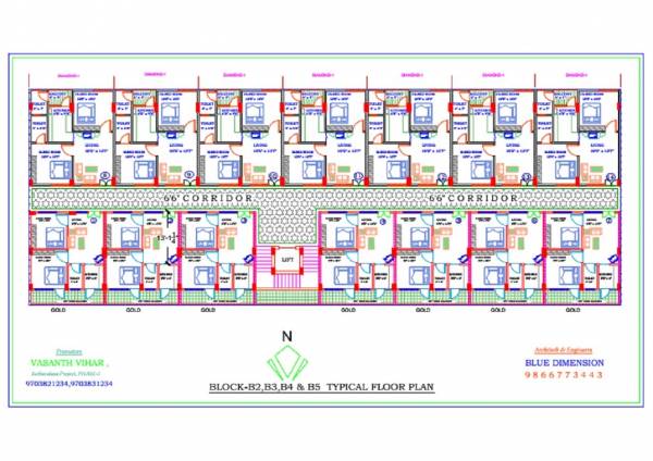  padmavathi-nagar-vizianagaram-apartments 3 Cluster Plan