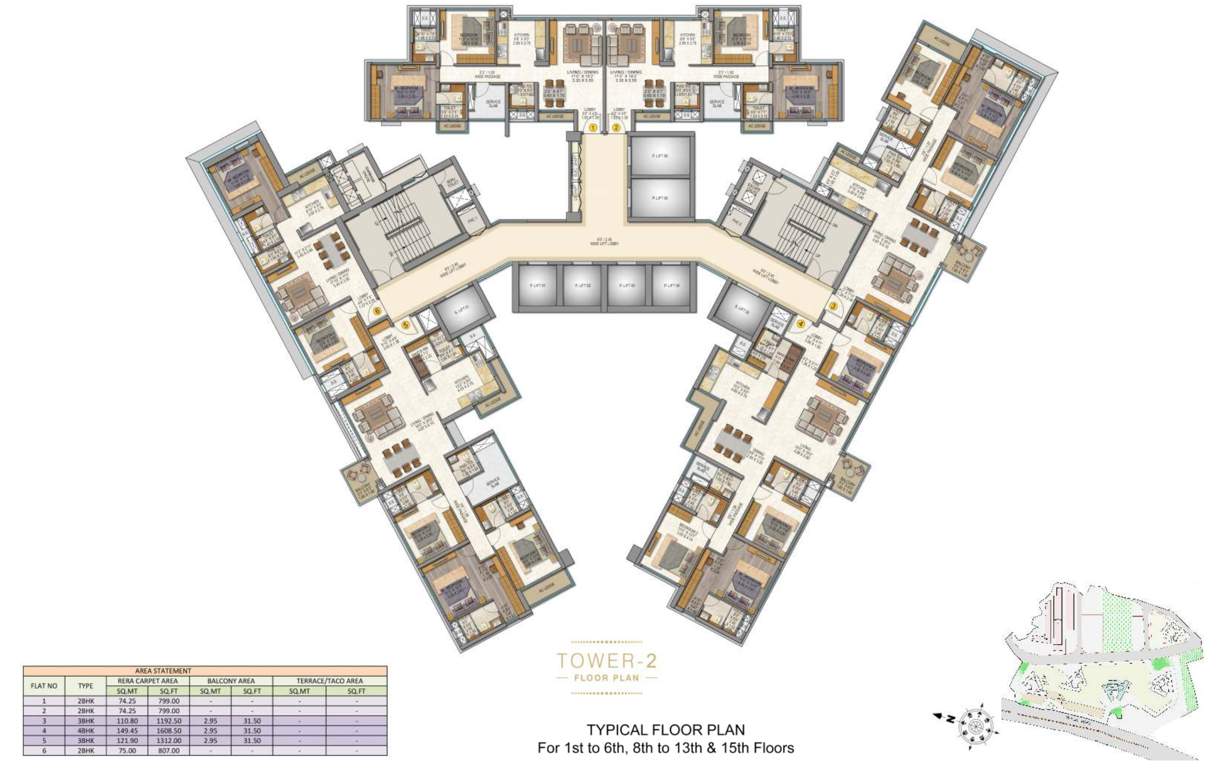 Images for Cluster Plan of Sheth Auris Serenity Tower 2