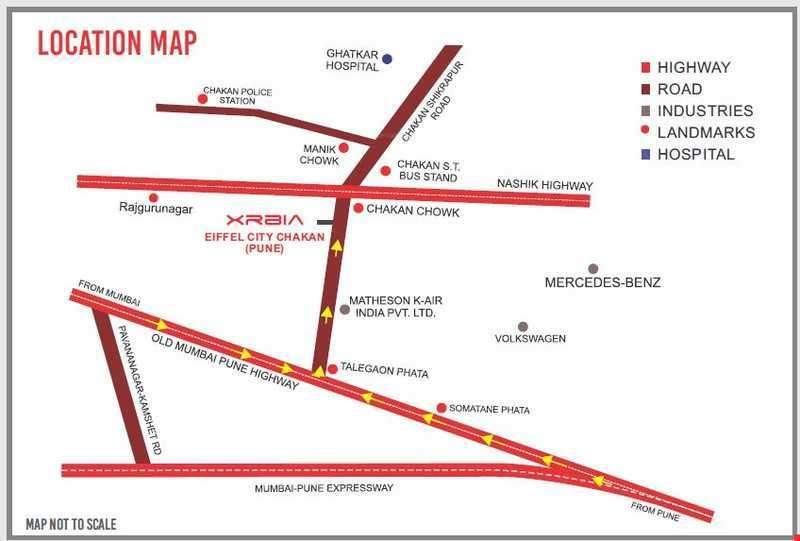  xrbia eiffel city chakan ph1 Location Plan