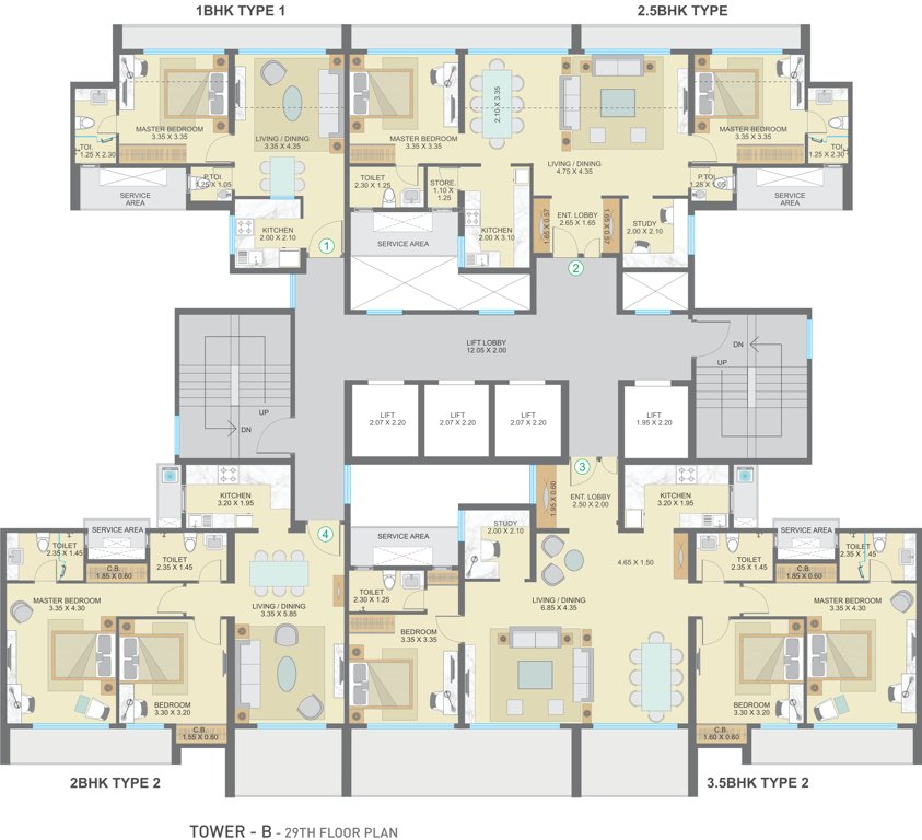 Images for Cluster Plan of Indiabulls One Indiabulls Thane 1