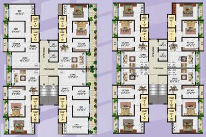  labh heights Labh Heights Bldg No 7 Wing A Cluster Plan