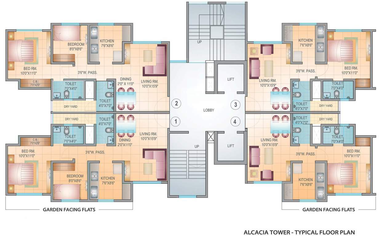 Images for Cluster Plan of Damji Shamji Mahavir Kalpavruksha Oak Tulip Alcacia Almond