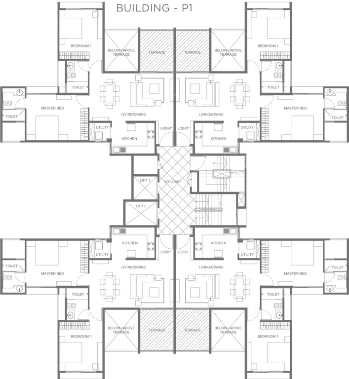 Images for Cluster Plan of Marvel Ganga Fria P1 P2 P3 Building