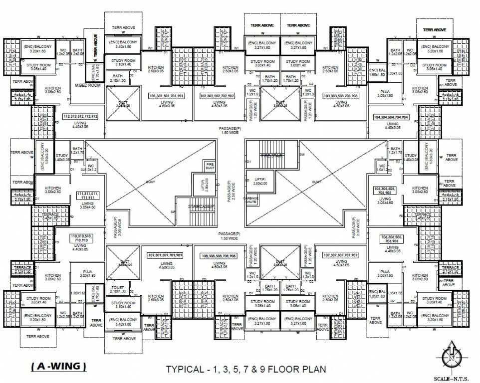  ratna a and c wing A Wing Cluster Plan
