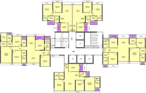 Images for Cluster Plan of Rajesh White City Phase 2 Wing B
