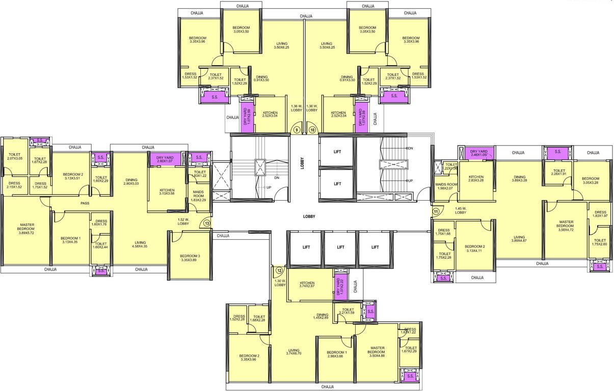 Images for Cluster Plan of Rajesh White City Phase 2 Wing B