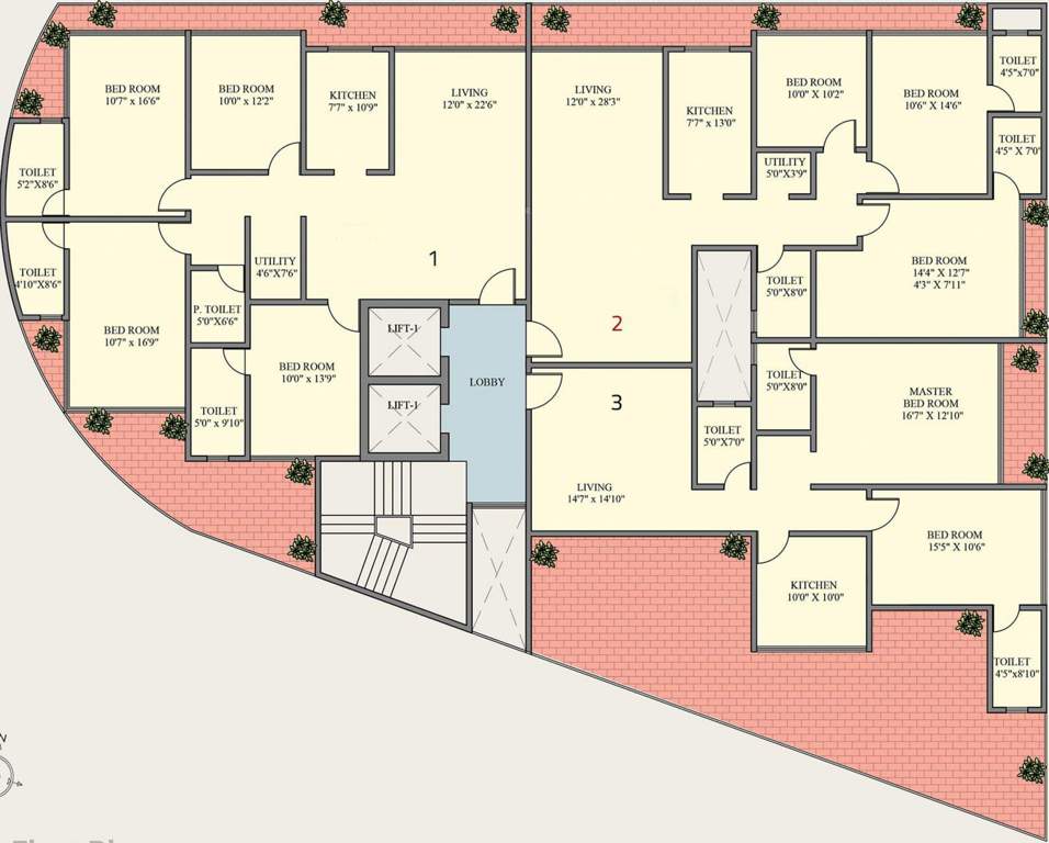  desai oceanic Typical 8th Floor Plan Of Desai Oceanic 