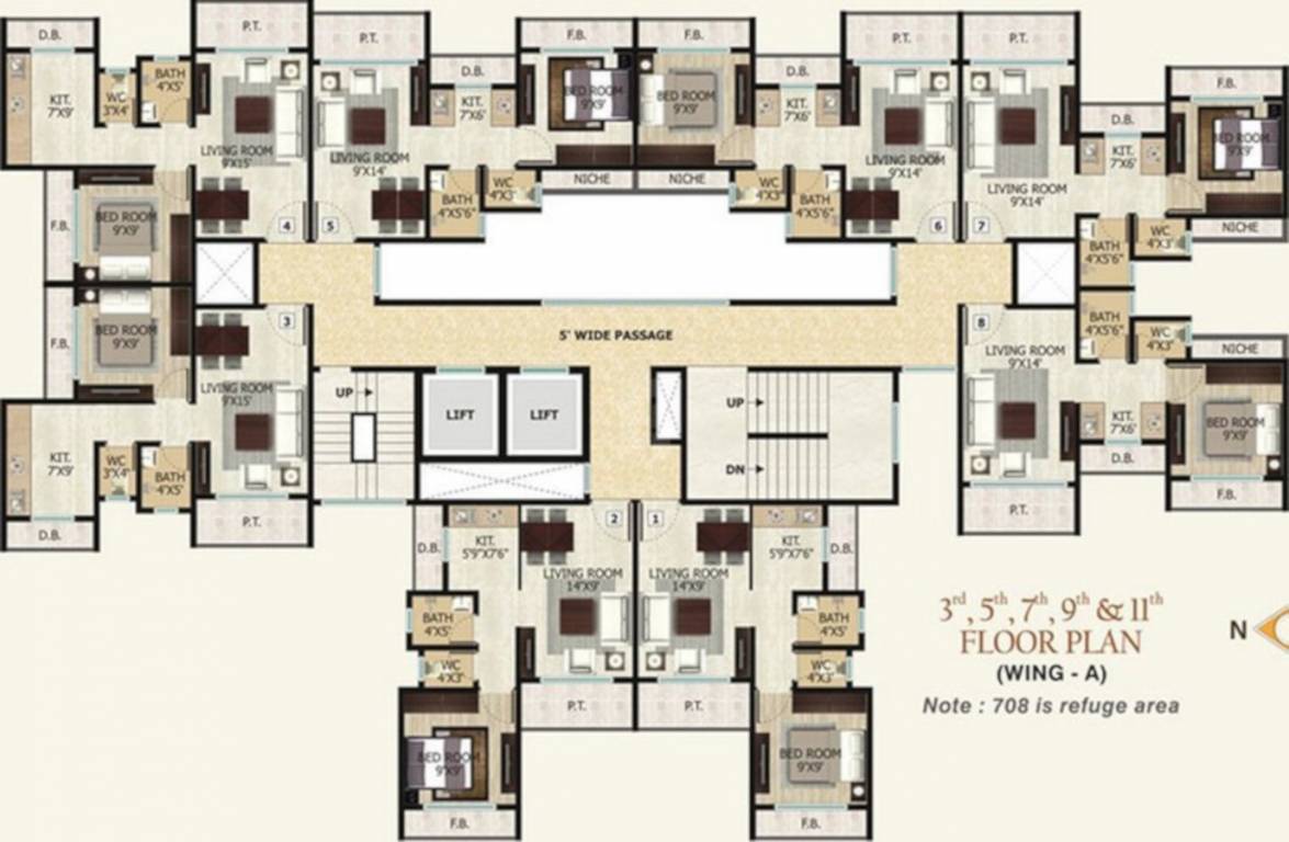  residency  Prithvi Residency Odd Cluster Plan