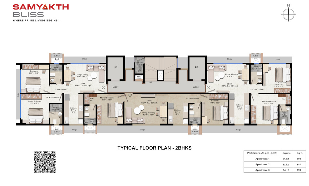  bliss tower b Krishna Cluster Plan