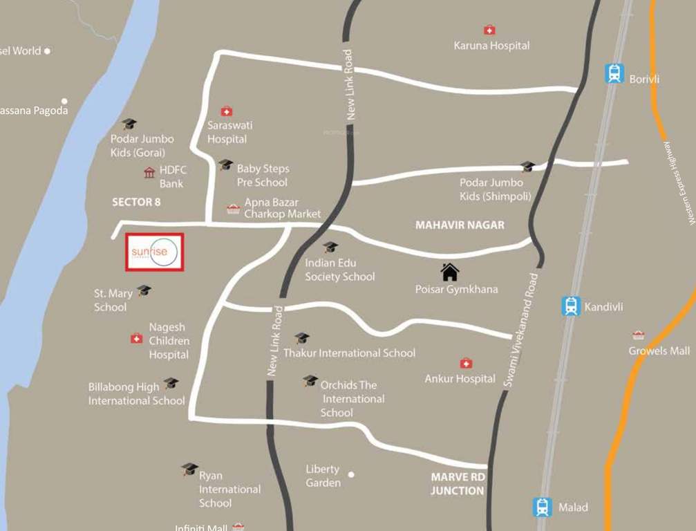  sunrise charkop wing b Location Plan