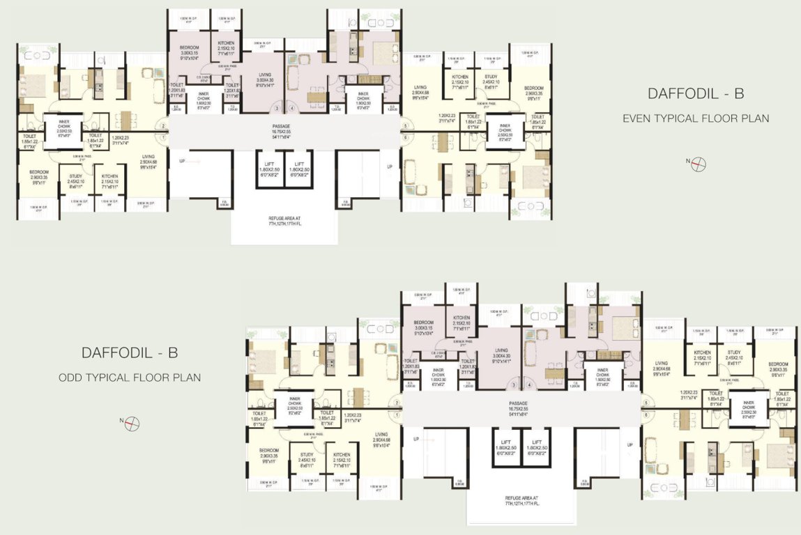  greens phase ii a Lotus A Bldg No 7 Cluster Plan