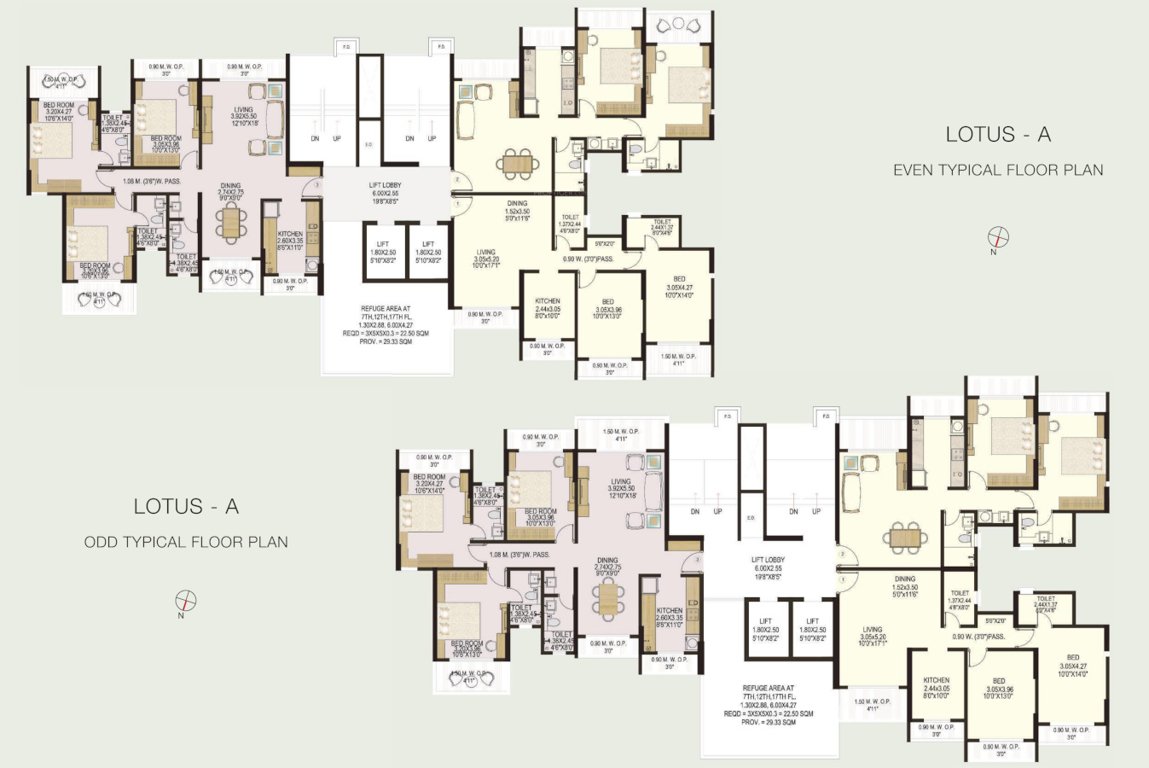  greens phase ii a Lotus A Bldg No 7 Cluster Plan