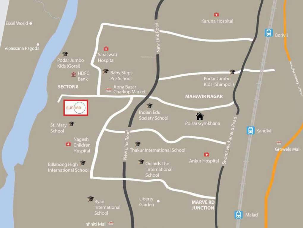  sunrise charkop wing c Location Plan