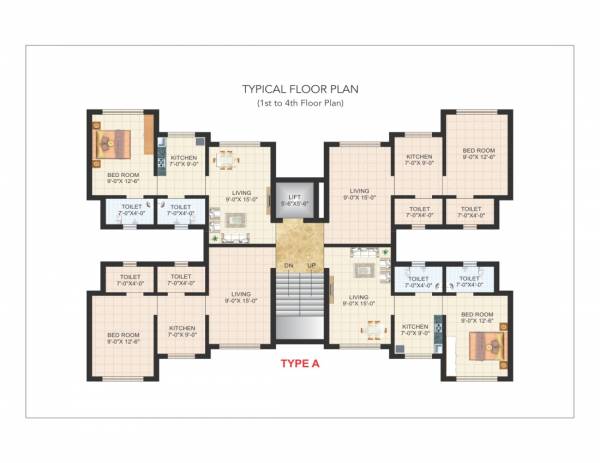  dream-city Building No 3 Cluster Plan