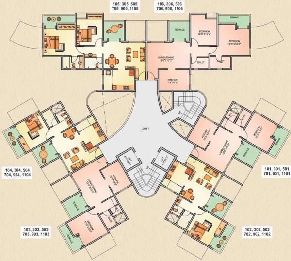 Images for Cluster Plan of Ikon Four Avenues Wing C And D