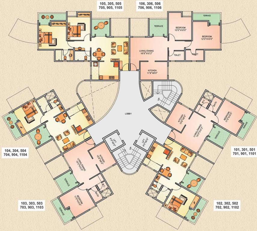 Images for Cluster Plan of Ikon Four Avenues Wing C And D