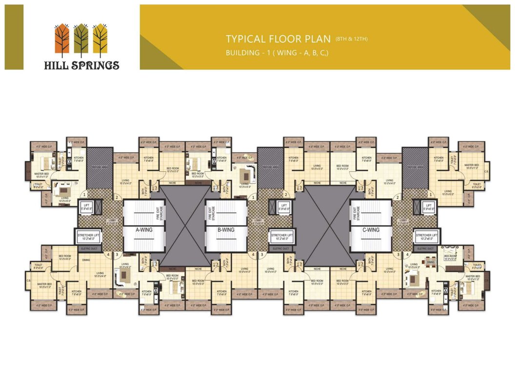  hill spring Hill Springs Cluster Plan for 8th and 12th Floor
