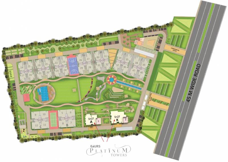 Images for Layout Plan of Gaursons Gaurs Platinum Towers