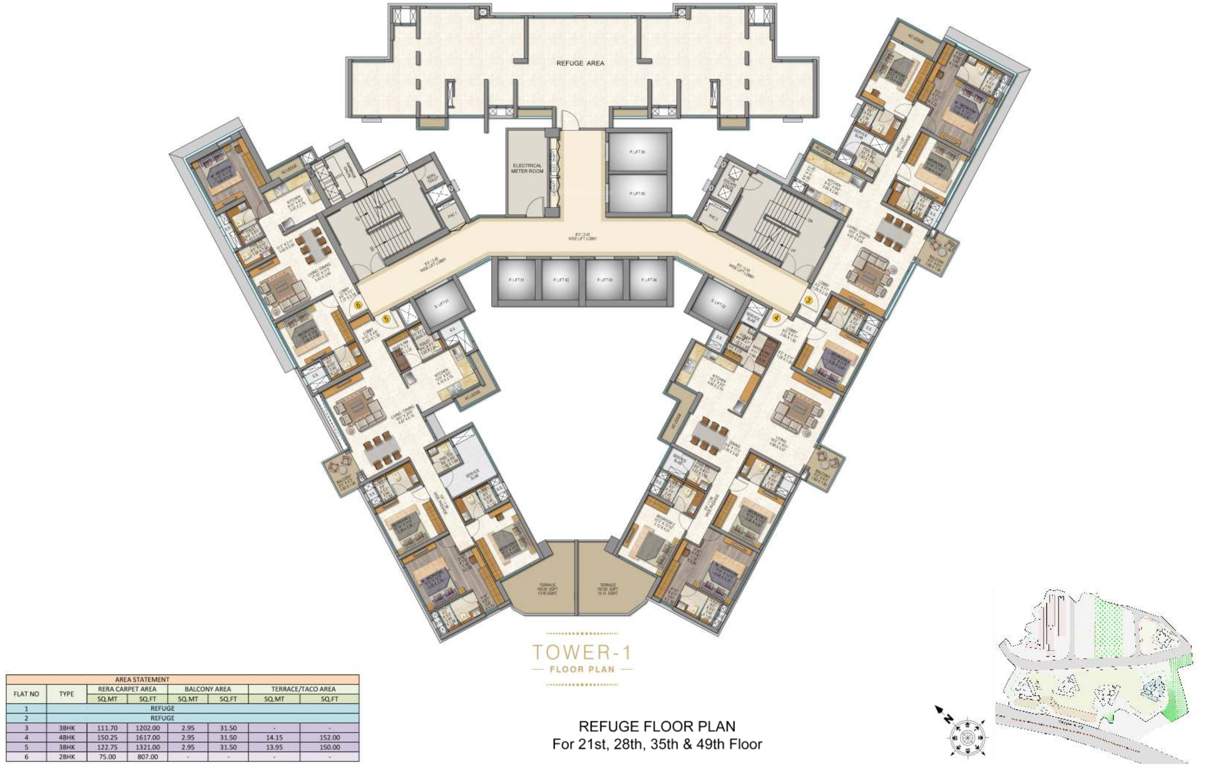 Images for Cluster Plan of Sheth Auris Serenity Tower 1
