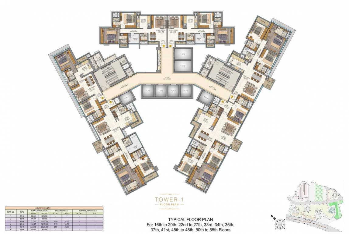 Images for Cluster Plan of Sheth Auris Serenity Tower 1