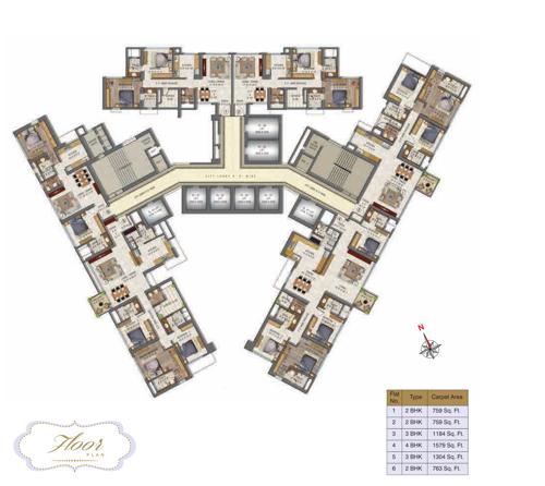  auris-serenity-tower-3 Images for Cluster Plan of Sheth Auris Serenity Tower 3